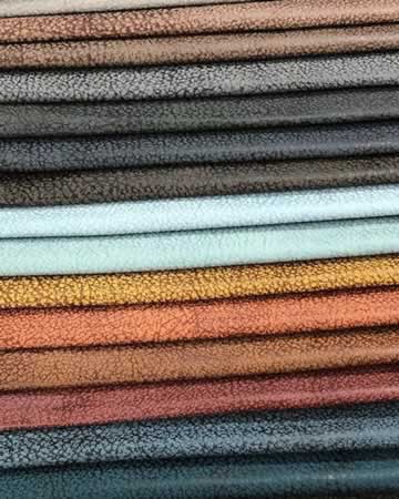 Tela de tapicería de cuero sintético de gamuza sintética para